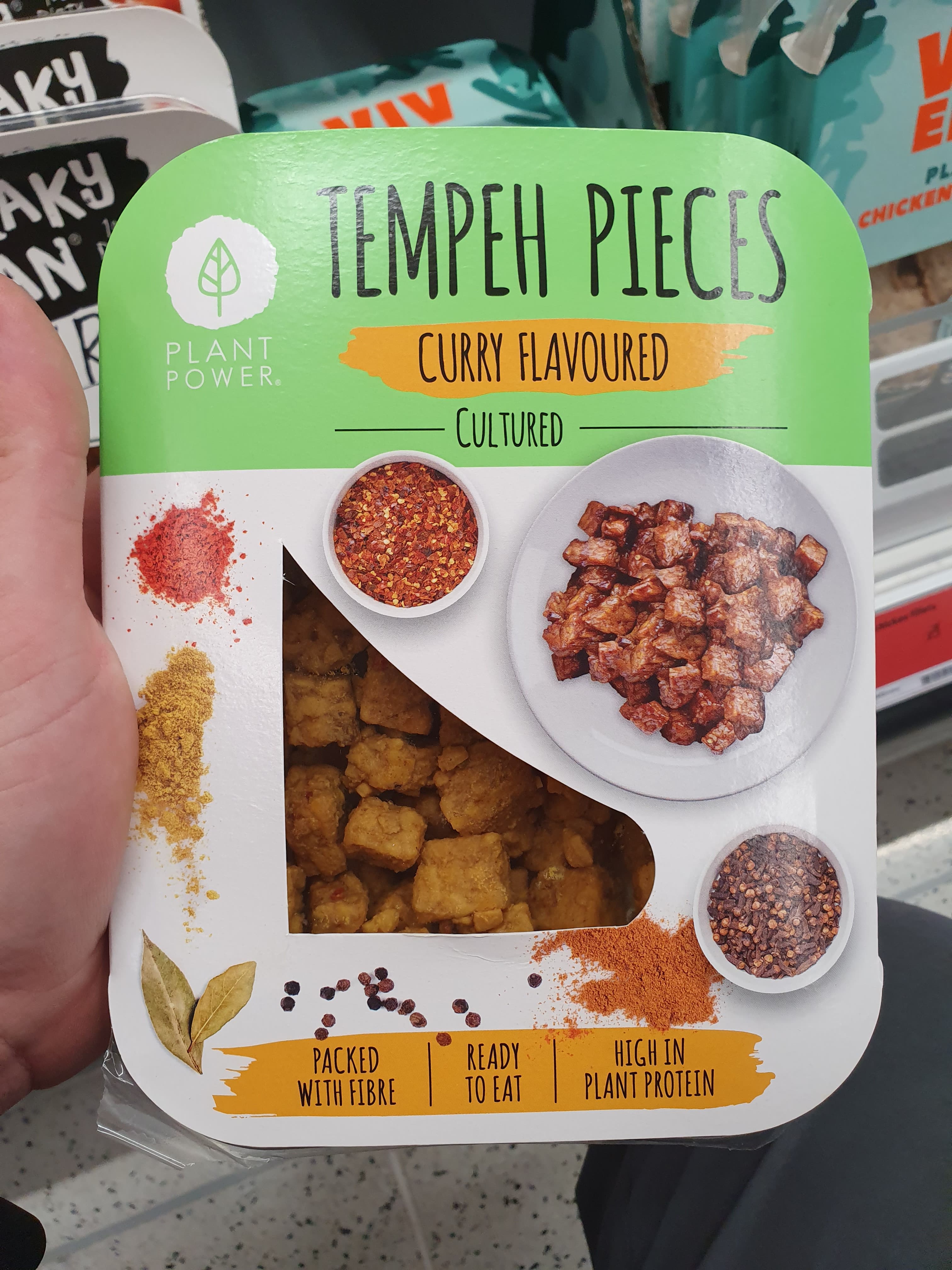 Plant Power – Curry Tempeh Pieces (180g) | Vegan Food UK