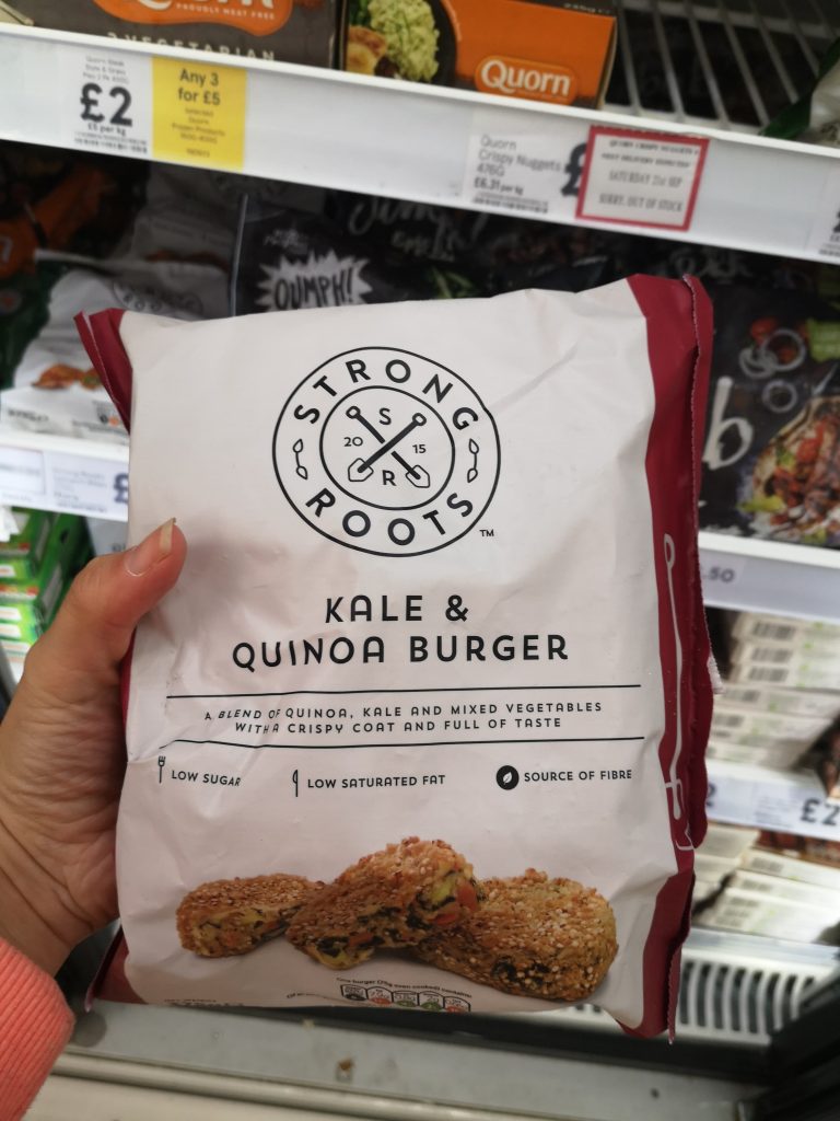 Strong Roots Kale & Quinoa Burger 375G – Vegan Food UK