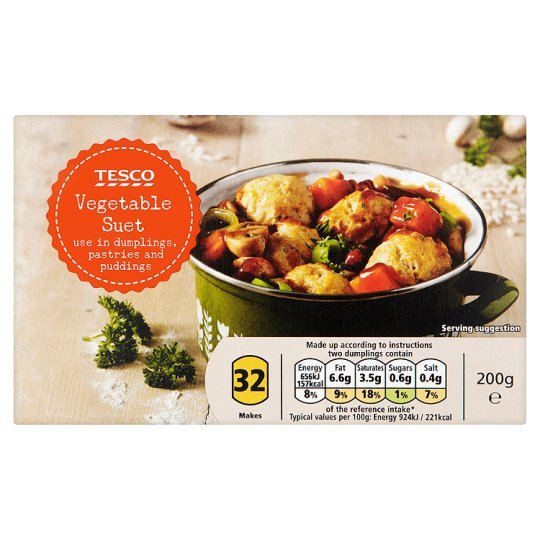 Tesco Vegetable Suet 200g – Vegan Food UK