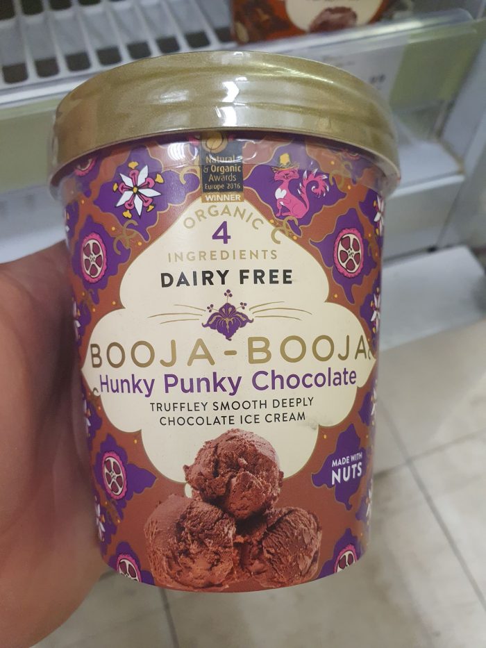 Booja Booja Organic Hunky Punky Chocolate Ice Cream 500ml Vegan Food UK