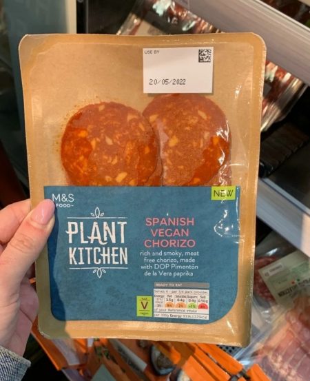 the new vegan chorizo slices at M&S