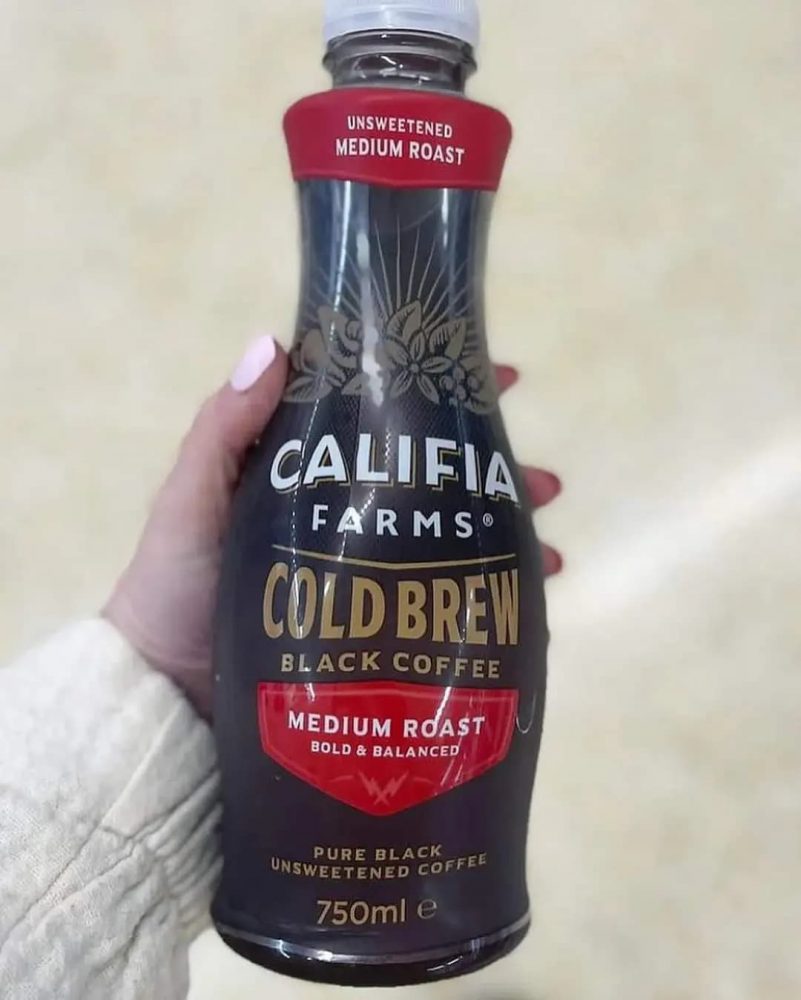 Califia Farms Cold Brew Black Coffee 750ml Vegan Food Uk 7709